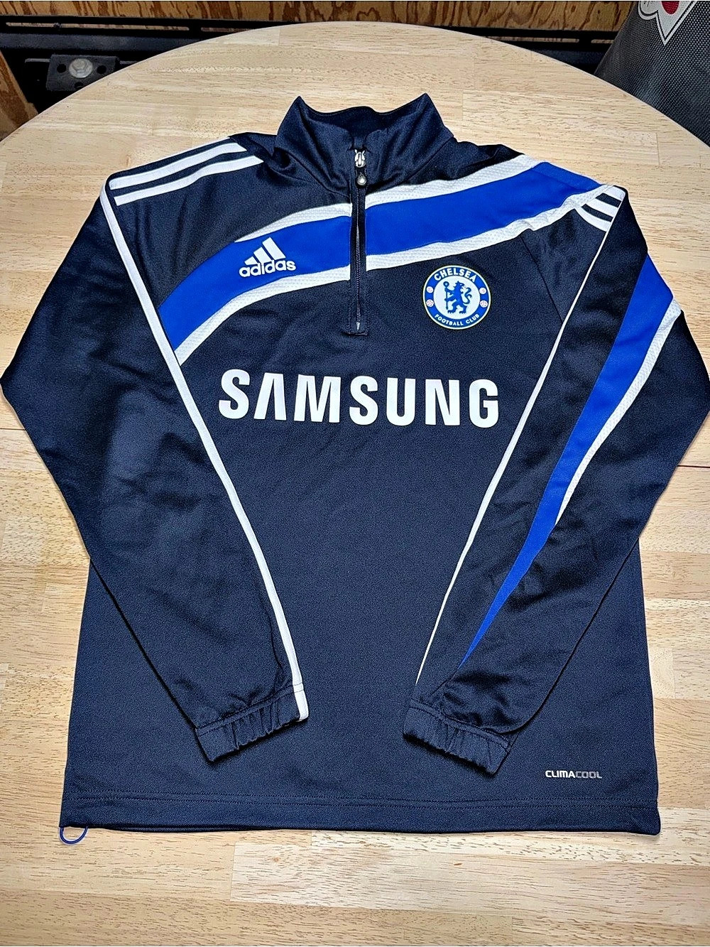 Chelsea FC Adidas Samsung Training 2009 2010 Zip Sweatshirt Mens Small Soccer